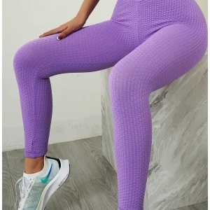 New Tendency Butt Lifting Anti-Cellulite Sexy Leggings for Women | High Waisted Yoga Pants Workout Tummy Control Sport Tights Honeycomb Texture | Butt Lifting Leggings for Women Tummy Control | Tiktok Workout Yoga Pants High Waisted Scrunch Booty Gym Tights