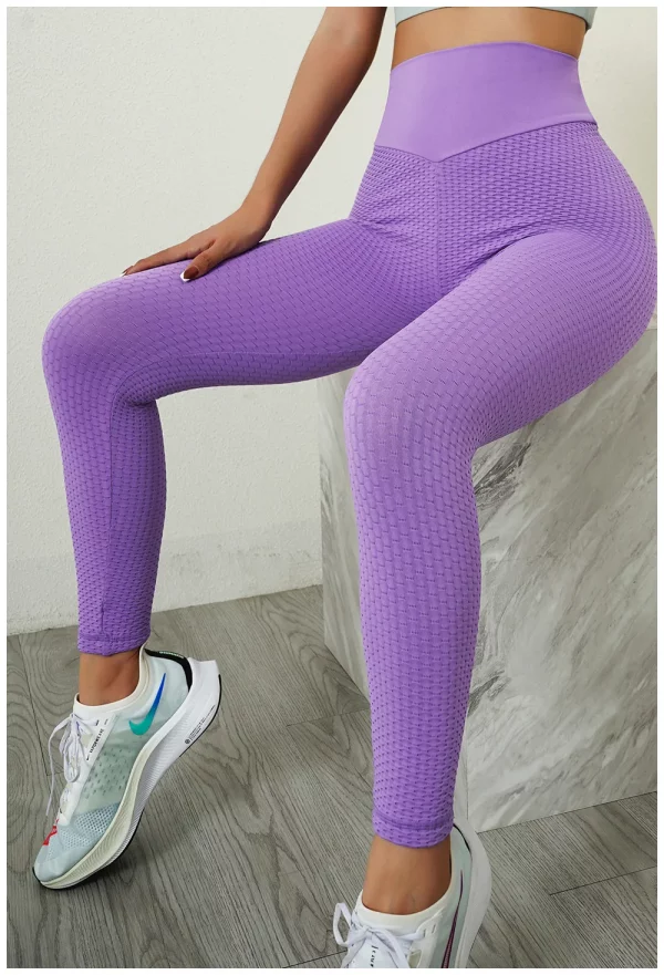 New Tendency Butt Lifting Anti-Cellulite Sexy Leggings for Women | High Waisted Yoga Pants Workout Tummy Control Sport Tights Honeycomb Texture | Butt Lifting Leggings for Women Tummy Control | Tiktok Workout Yoga Pants High Waisted Scrunch Booty Gym Tights