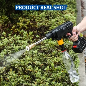 Cordless Pressure Washer | Cordless Portable High Pressure Spray Water Gun | 45 MPA Pressure Portable Power Washer with Rechargeable 5000 mah Battery 6-in-1 Nozzle | Handheld High-Pressure Car Washer Gun for Home/Floor