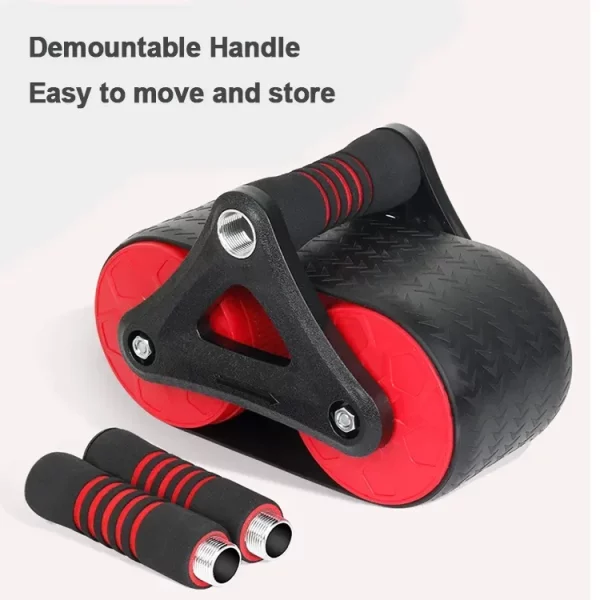 Automatic Rebound Abdominal Wheel | Double Round Ab Roller Wheel Exercise Equipment | Domestic Abdominal Exerciser | Ab Roller For Abs Workout | Beginners And Advanced Abdominal Core Strength Training | Automatic Rebound Exercise Ab Wheel Roller | Fitness Abdominal Muscle Trainer 2 Wheels With Knee Mat | Automatic Rebound Abdominal Wheel