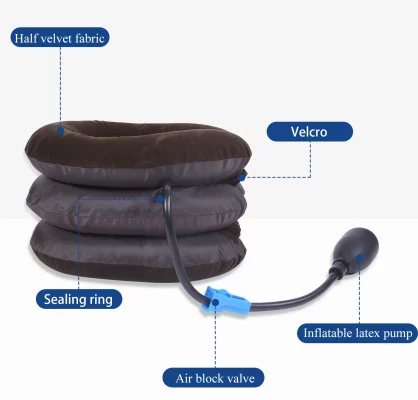 Cervical Neck Traction Device For Instant Neck Pain Relief | Pinched Nerve Neck Stretcher For Home Pain Treatment | Neck Traction Device Neck And Shoulder Massager Massage Pillow