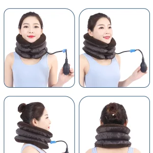 Cervical Neck Traction Device For Instant Neck Pain Relief | Pinched Nerve Neck Stretcher For Home Pain Treatment | Neck Traction Device Neck And Shoulder Massager Massage Pillow