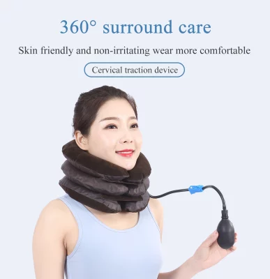 Cervical Neck Traction Device For Instant Neck Pain Relief | Pinched Nerve Neck Stretcher For Home Pain Treatment | Neck Traction Device Neck And Shoulder Massager Massage Pillow