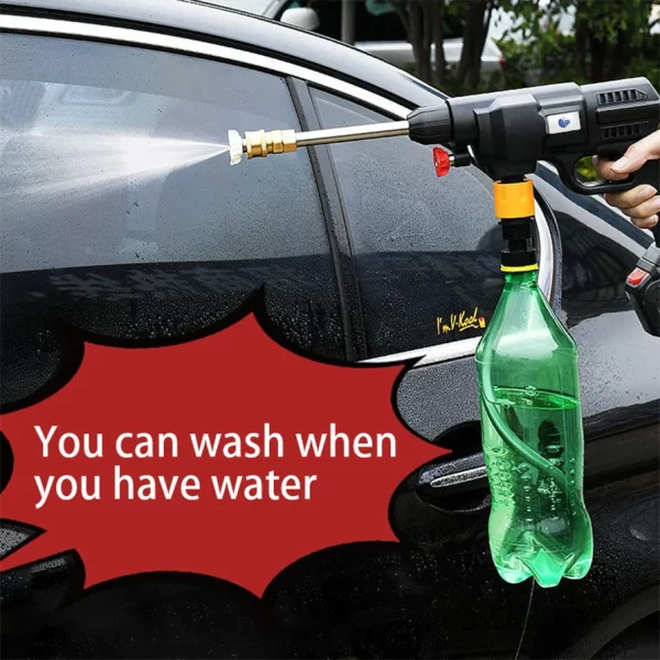 Cordless Pressure Washer | Cordless Portable High Pressure Spray Water Gun | 45 MPA Pressure Portable Power Washer with Rechargeable 5000 mah Battery 6-in-1 Nozzle | Handheld High-Pressure Car Washer Gun for Home/Floor